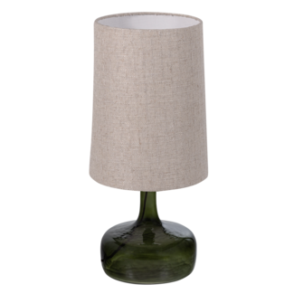 Woood Luma Tafellamp Glas Groen/Kap Naturel