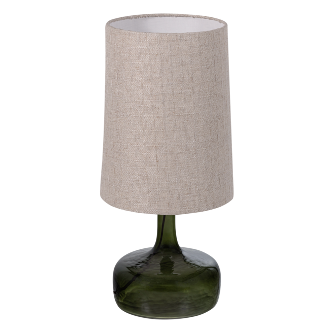 Woood Luma Tafellamp Glas Groen/Kap Naturel
