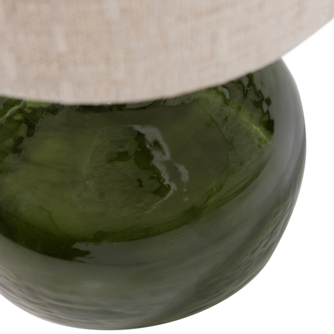 Woood Luma Tafellamp Glas Groen/Kap Naturel