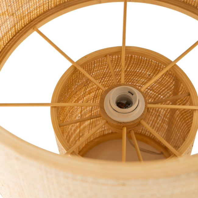 Woood Syro Tafellamp Raffia Naturel 55xo42 Cm
