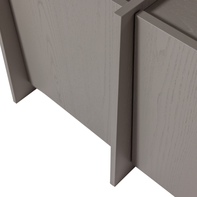 Woood Brock Tv Meubel 102 Cm Essen Fineer Warmgrijs [fsc]