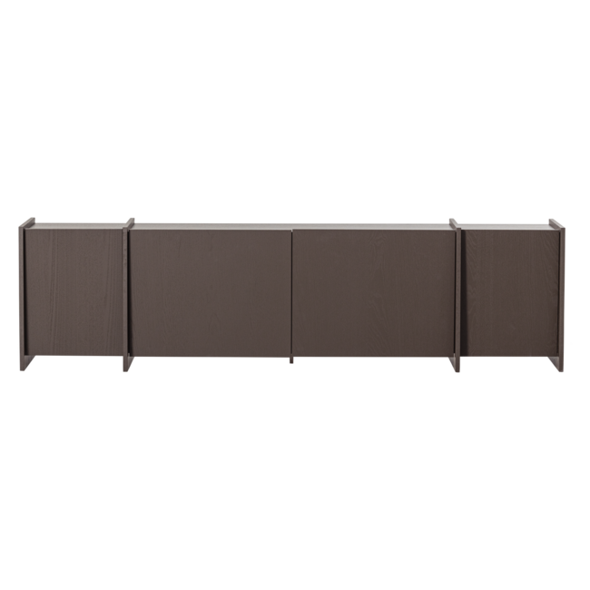 Woood Brock Tv Meubel 200 Cm Essen Fineer Middenbruin [fsc]