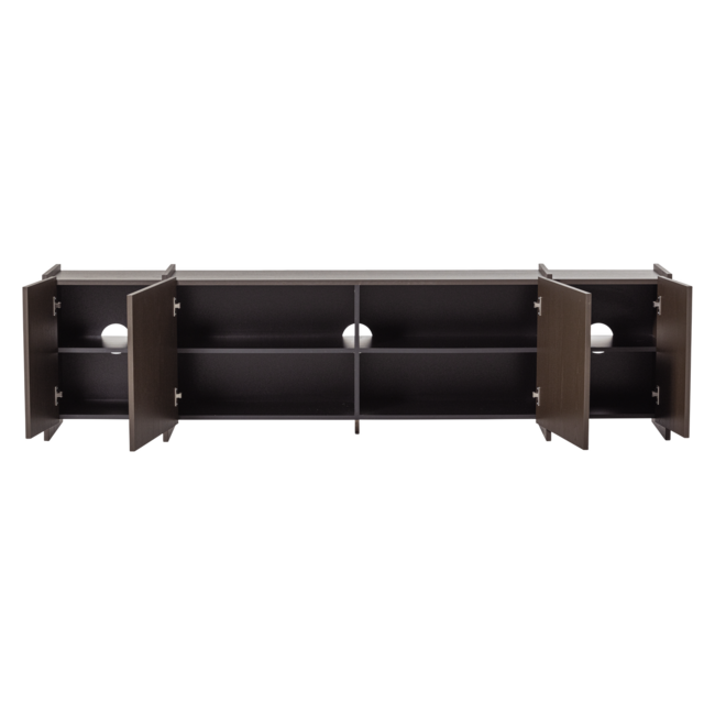 Woood Brock Tv Meubel 200 Cm Essen Fineer Middenbruin [fsc]
