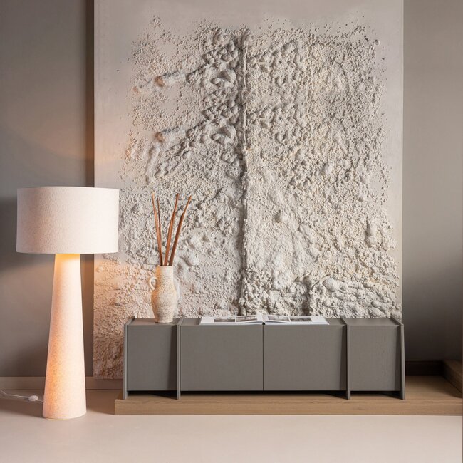 Woood Brock Tv Meubel 200 Cm Essen Fineer Warmgrijs [fsc]