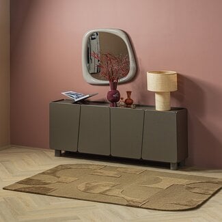 Woood Livo Vloerkleed Viscose/Wol Bruin 170x240 Cm