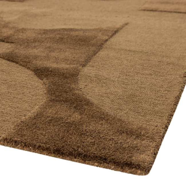 Woood Livo Vloerkleed Viscose/Wol Bruin 170x240 Cm