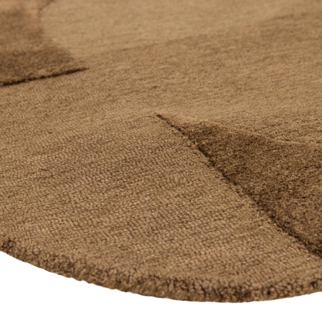 Woood Livo Vloerkleed Viscose/Wol Bruin 170x240 Cm