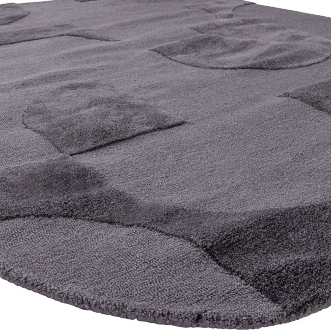 Woood Livo Vloerkleed Viscose/Wol Grijs 170x240 Cm