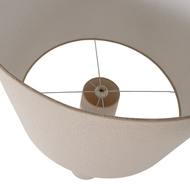 Woood Loft Vloerlamp Xxl Metaal/Boucle Naturel 160xo70 Cm