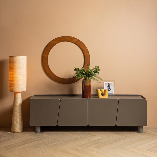 Woood Syro Vloerlamp Raffia Naturel 130xo30 Cm