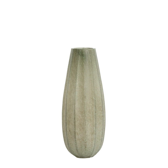 Light en Living Vaas Ø17,5x44,5 cm BRADLEY glas grijs groen