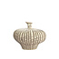 Light en Living Vaas deco 31x29,5x25,5 cm NEVANO mat donkerbruin + creme
