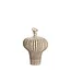 Light en Living Vaas deco 23x22x32,5 cm NEVANO mat donkerbruin + creme