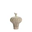 Light en Living Vaas deco 23x22x32,5 cm NEVANO mat donkerbruin + creme