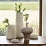 Light en Living Vaas deco 23x22x32,5 cm NEVANO mat donkerbruin + creme
