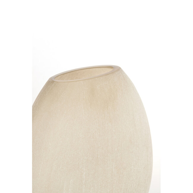 Light en Living Vaas 43x16x43 cm SANTINO glas mat lichtbruin