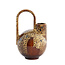 Light en Living Vaas deco 16x15,5x26 cm SERRES keramiek donkerbruin + creme + oranje