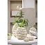 Light en Living Vaas deco  SARRIA Ø26 x 27 bamboo + schelp creme