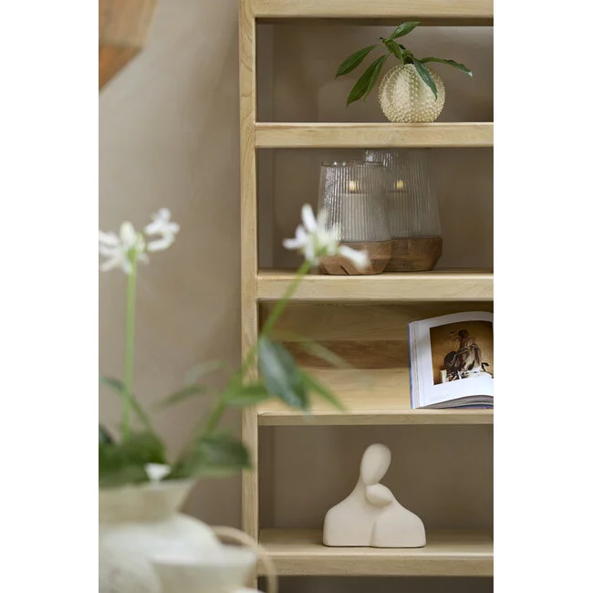 Light en Living Ornament 24x9x24 cm SOLINE keramiek mat creme
