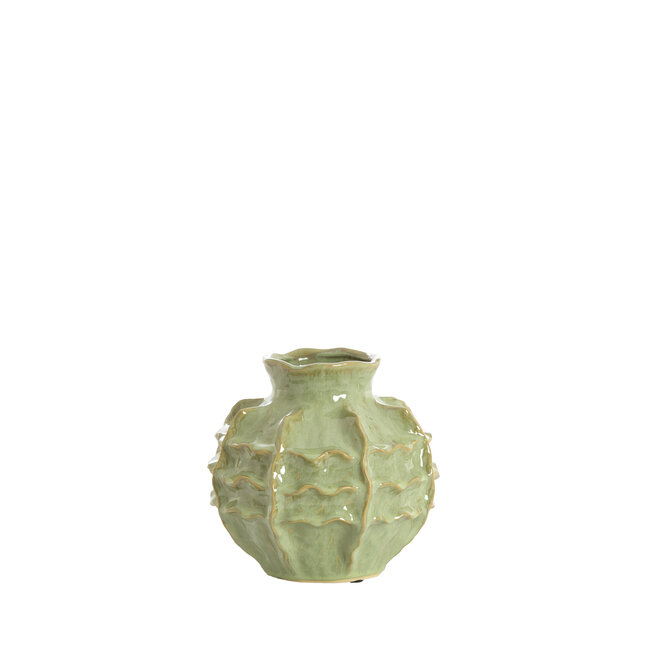 Light en Living Vaas deco Ø21x20 cm LOSETO keramiek groen