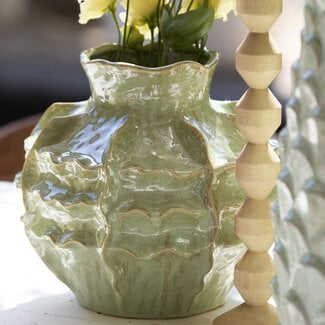 Light en Living Vaas deco  Ø30x28 cm LOSETO keramiek groen