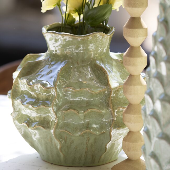 Light en Living Vaas deco  Ø30x28 cm LOSETO keramiek groen