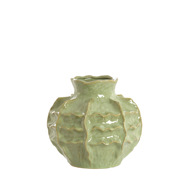 Light en Living Vaas deco  Ø30x28 cm LOSETO keramiek groen