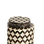 Light en Living Vaas deco / Pot Ø16x26,5 cm OLITE bamboo creme + Donkerbruin