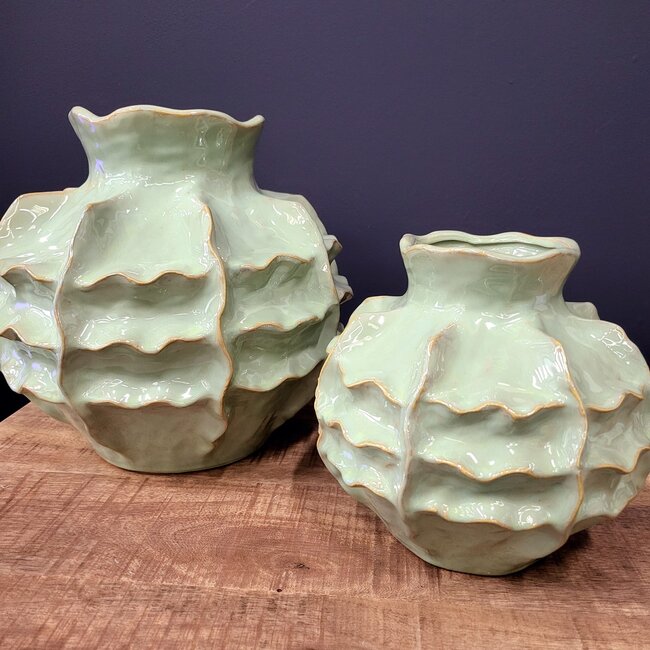 Light en Living Vaas deco Ø21x20 cm LOSETO keramiek groen