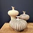 Light en Living Vaas deco 23x22x32,5 cm NEVANO mat donkerbruin + creme