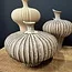 Light en Living Vaas deco 23x22x32,5 cm NEVANO mat donkerbruin + creme