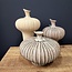 Light en Living Vaas deco 31x29,5x25,5 cm NEVANO mat donkerbruin + creme
