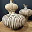 Light en Living Vaas deco 31x29,5x25,5 cm NEVANO mat donkerbruin + creme
