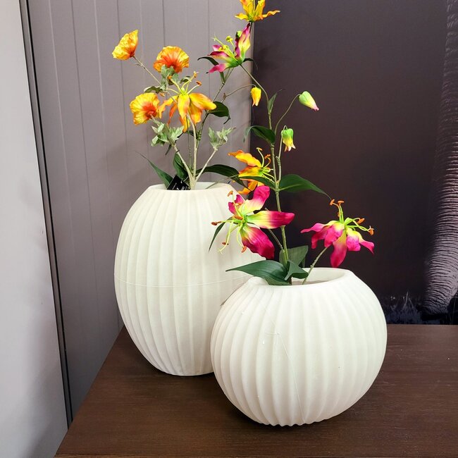 Light en Living Vaas 29x18x24 cm MIRALLI creme