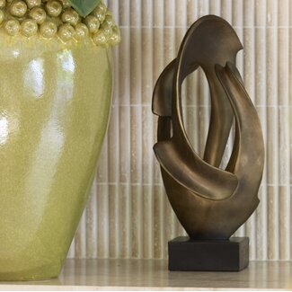 Light en Living Ornament 20x19,5x47 cm LAVINIA antiek brons + zwart