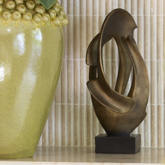 Light en Living Ornament 20x19,5x47 cm LAVINIA antiek brons + zwart