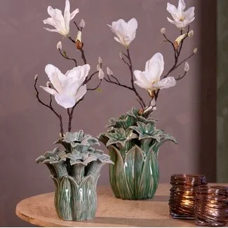 Light en Living Vaas deco Ø26,5x28 cm SAMPAGA Keramiek blauw - groen
