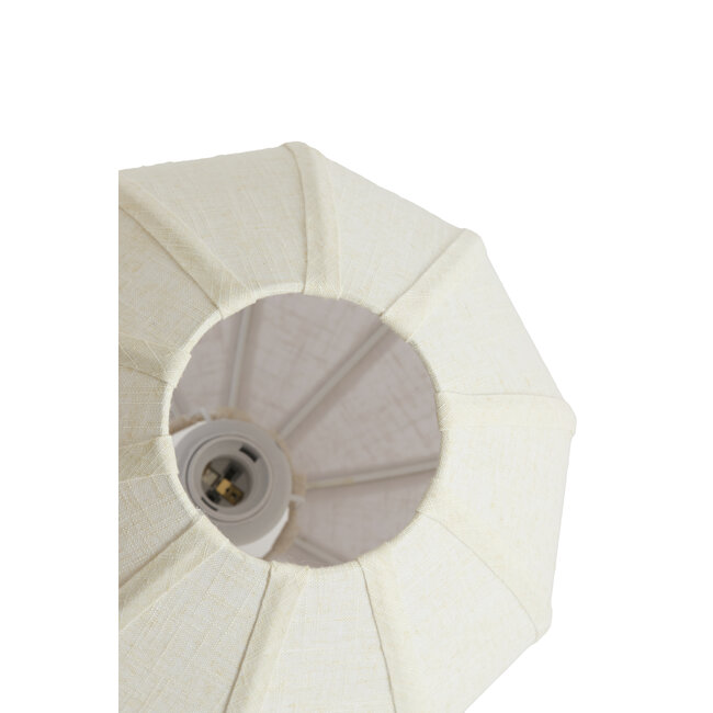 Light en Living Hanglamp 10L 144x49x200 cm HUXI houtprint + linnen crème