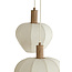 Light en Living Hanglamp 10L 144x49x200 cm HUXI houtprint + linnen crème