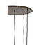 Light en Living Hanglamp 5L Ø76x140 cm HUXI houtprint donkerbruin + linnen crème