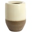 Light en Living Vaas / Pot deco Ø48,5x47,5 cm ISAURA keramiek crème + bruin