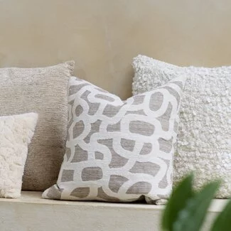 Light en Living Kussen 45x45 cm ALPENA taupe+beige