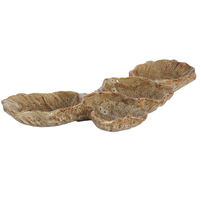 Light en Living Ornament / schaal 29x15,5x3 cm CINDEL keramiek bruin