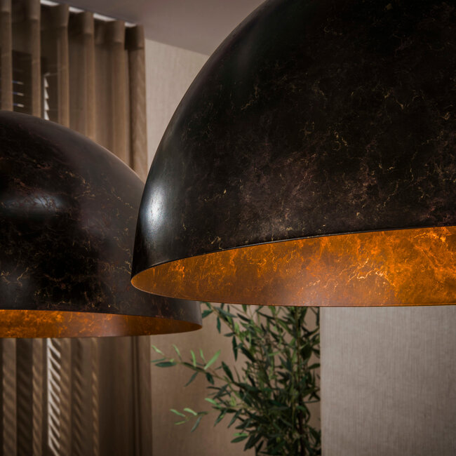 WoonStijl Hanglamp Dome 2-lichts Ø60cm Urban Bruin