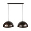 WoonStijl Hanglamp Dome 2-lichts Ø60cm Urban Bruin