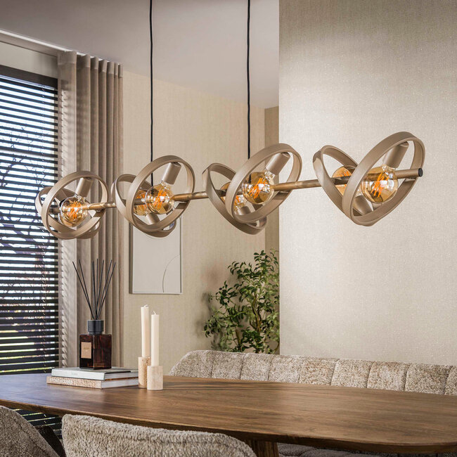 WoonStijl Hanglamp Hover 8-lichts beige
