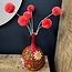 Countryfield Kunstdeco Pom Pom Set van 3 takken roze - 16 x 16 x 75 cm