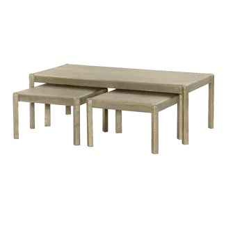 Tower Living Amalfi Salontafel- en Bijzettafelset white wash vanaf 50 cm