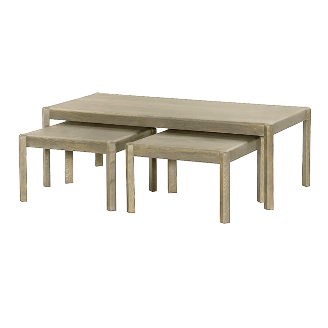 Tower Living Amalfi Salontafel- en Bijzettafelset white wash vanaf 50 cm