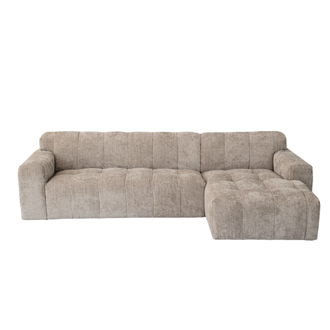 Tower Living Austin 2.5 zits + Chaise Rechts - Haga 30 beige